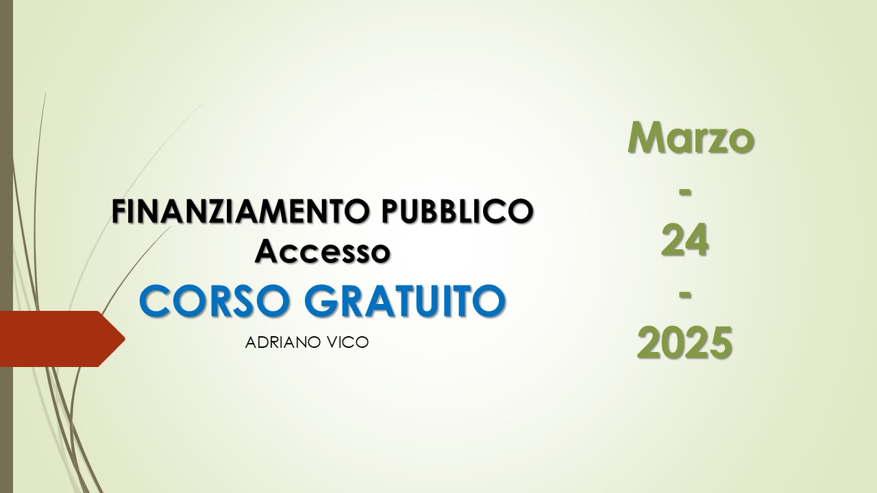 FINANZIAMENTO PUBBLICO